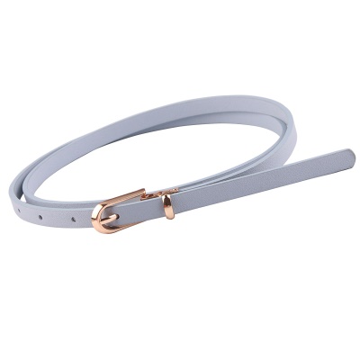 Ceinture pour femmes Ceinture fine en alliage boucle aiguille PU cuir