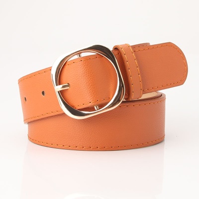 Ceinture Ladies litchi modèle PU ceinture boucle aiguille en alliage