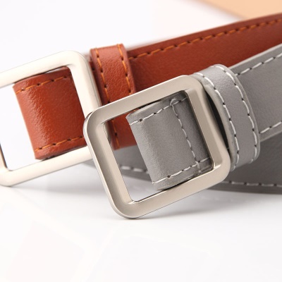 Ceinture femme sans perforation sans aiguille boucle japonaise