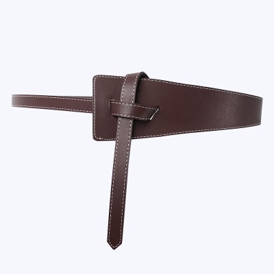 Ceinture femme avec nœuds PU/similicuir taille large
