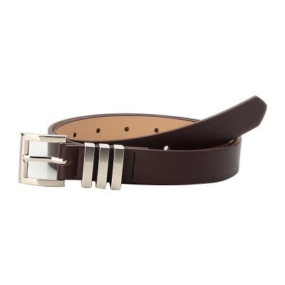 Ceinture femme boucle aiguille carrée en alliage de cuir PU