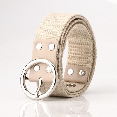 Ceinture en toile pour femmes avec boucle ronde Sangle souple