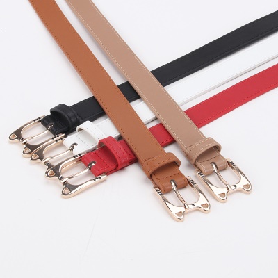 Ceinture pour femmes Ceinture en cuir décorative avec boucle chat