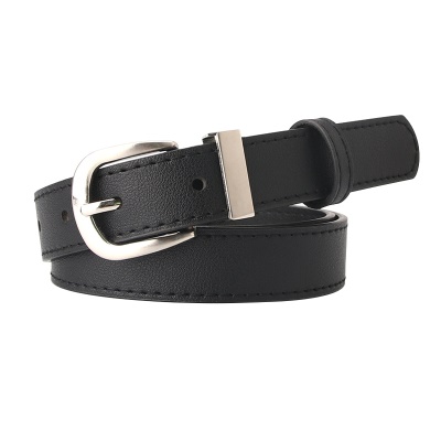 Ceinture en cuir PU avec boucle aiguille en alliage pour femmes