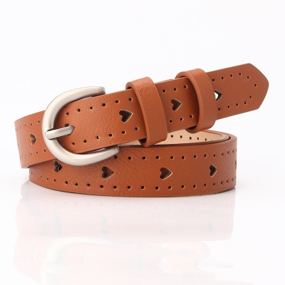 Ceinture pour femmes en alliage boucle aiguille amour trou creux conception