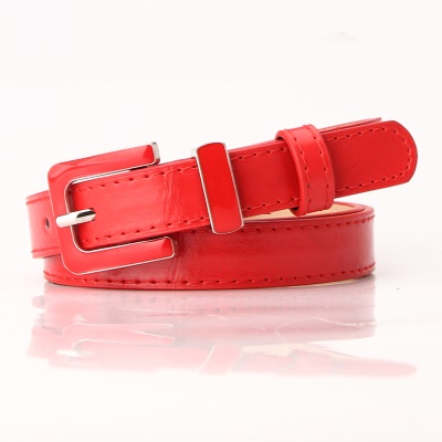 Ceinture en cuir PU avec boucle aiguille en alliage pour femmes