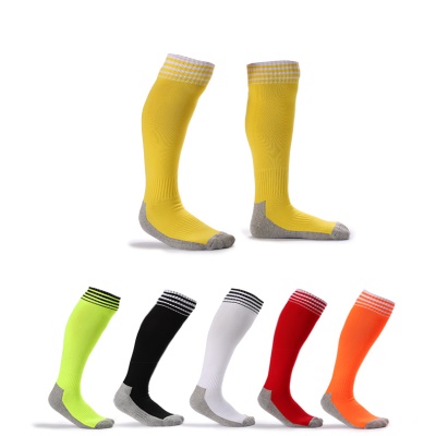 Chaussettes de football à tube long fond épaissi serviette antidérapant et résistant à l'usure