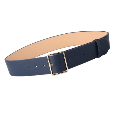 Ceinture en alliage pour femmes boucle aiguille carrée en cuir PU