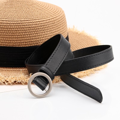 Ceinture étudiante avec boucle ronde non perforée