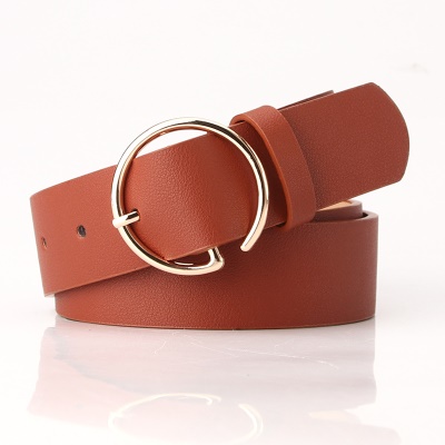 Ceinture femme pu ceinture lettre boucle en alliage