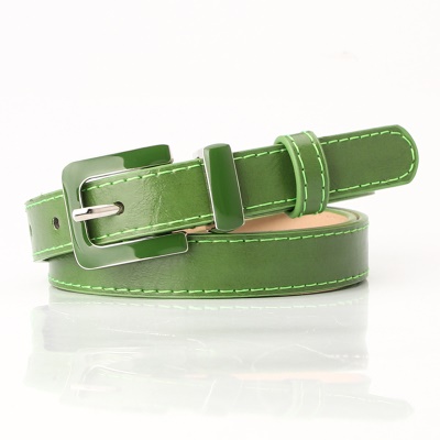 Ceinture en cuir PU avec boucle aiguille en alliage pour femmes
