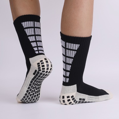 Chaussettes de football à tube moyen distribuées antidérapantes, absorbant la transpiration et résistantes à
