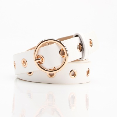 Ceinture femme avec boucle ronde polyvalente décorative à l'œil