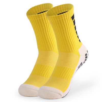 Chaussettes de football à tube moyen distribuées antidérapantes, absorbant la transpiration et résistantes à