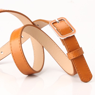 Ceinture femme en alliage carré boucle aiguille en cuir PU