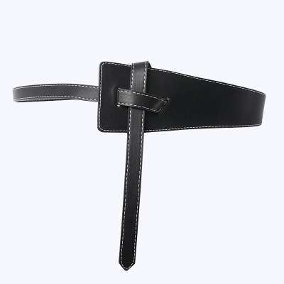 Ceinture femme avec nœuds PU/similicuir taille large
