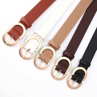 Ceinture pour femmes en alliage boucle aiguille en cuir PU ceinture taille
