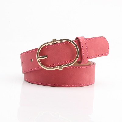Ceinture en alliage pour femmes avec boucle en cuir souple
