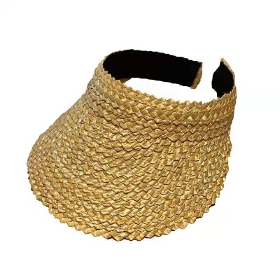 Chapeau de tennis pour femmes en paille respirante protection solaire et protection solaire