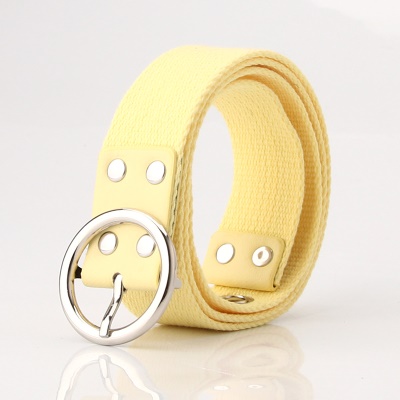 Ceinture en toile pour femmes avec boucle ronde Sangle souple