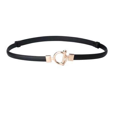 Ceinture femme réglable en cuir fin PU