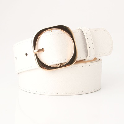 Ceinture Ladies litchi modèle PU ceinture boucle aiguille en alliage