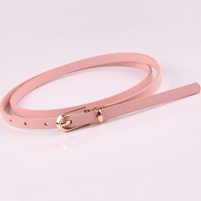 Ceinture pour femmes Ceinture fine en alliage boucle aiguille PU cuir