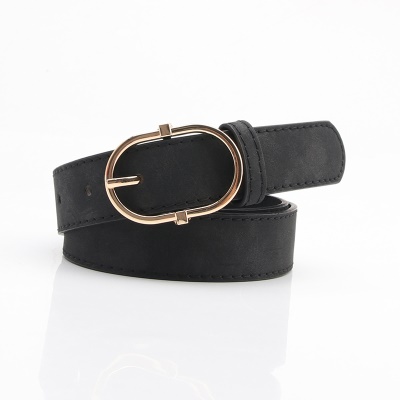 Ceinture en alliage pour femmes avec boucle en cuir souple