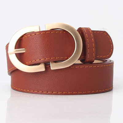 Ceinture pour femmes en alliage boucle aiguille en cuir PU ceinture taille