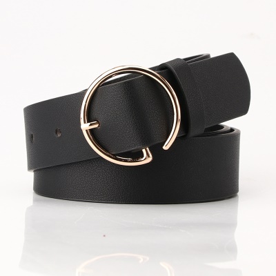 Ceinture femme pu ceinture lettre boucle en alliage