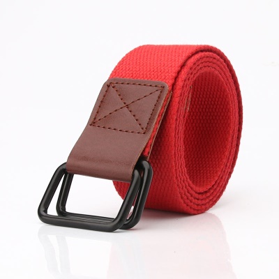 Ceinture femme Ceinture en toile Boucle en alliage avec boucle double boucle