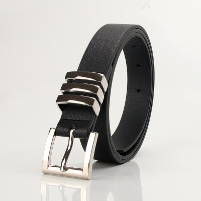 Ceinture femme boucle aiguille carrée en alliage de cuir PU