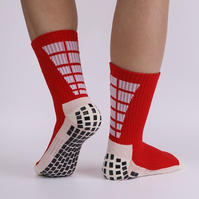 Chaussettes de football à tube moyen distribuées antidérapantes, absorbant la transpiration et résistantes à