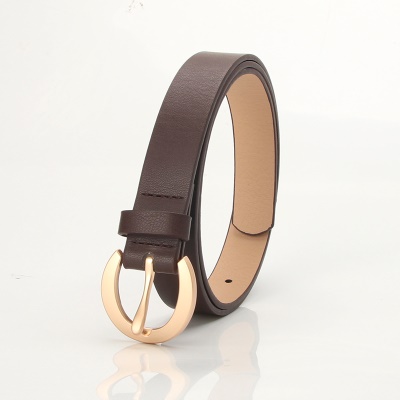 Ceinture pour femmes en alliage boucle aiguille en matériau PU ceinture fine