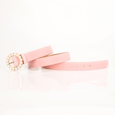 Ceinture pour femmes avec boucle ronde en perles