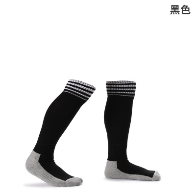 Chaussettes de football à tube long fond épaissi serviette antidérapant et résistant à l'usure