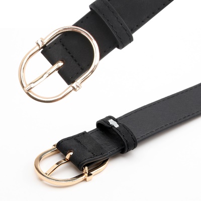 Ceinture en alliage pour femmes avec boucle en cuir souple