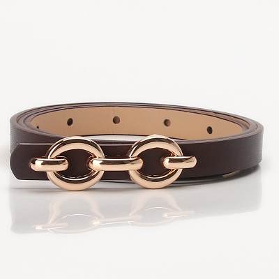 Ceinture femme en alliage de cuir PU boucle ovale orale