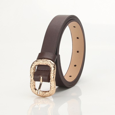 Ceinture pour femmes avec boucle en métal sculpté