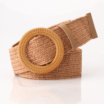 Ceinture tissée femme boucle en plastique par pack de 12
