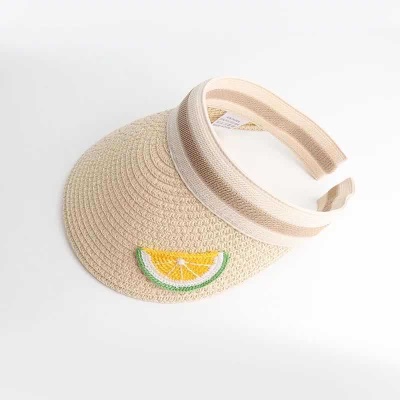 Chapeau de tennis pour femmes avec broderie de satin de paille
