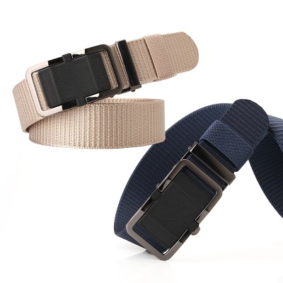 Ceinture en nylon pour hommes avec boucle en alliage édenté
