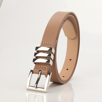 Ceinture femme boucle aiguille carrée en alliage de cuir PU