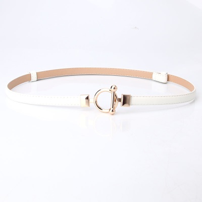 Ceinture femme réglable en cuir fin PU