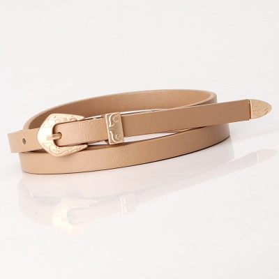Ceinture pour femmes Ceinture fine en alliage boucle aiguille sculptée