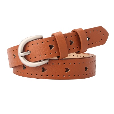 Ceinture pour femmes en alliage boucle aiguille amour trou creux conception
