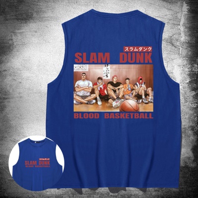 OCREA maillot de basket-ball slam dunk maître anime imprimé gilet ample en coton
