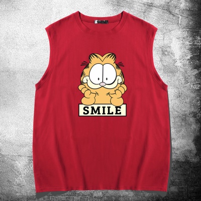 T-shirt Garfield sans manches avec gilet de sport en coton