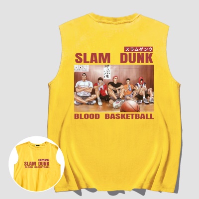 OCREA maillot de basket-ball slam dunk maître anime imprimé gilet ample en coton