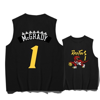 Gilet de sport Raptors n ° 1 Sous-chemise sans manches à col rond ample